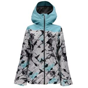 Spyder sincere Black and White Patterned snow ski Jacket 8 🎿